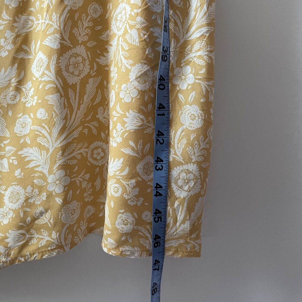 Croft & Barrow Maxi Dress Sleeveless Smocked Floral Yellow Women's Size L - Picture 9 of 13